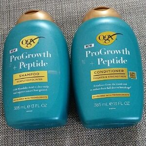 OGX ProGrowth + Peptide Shampoo - Teal and Gold
